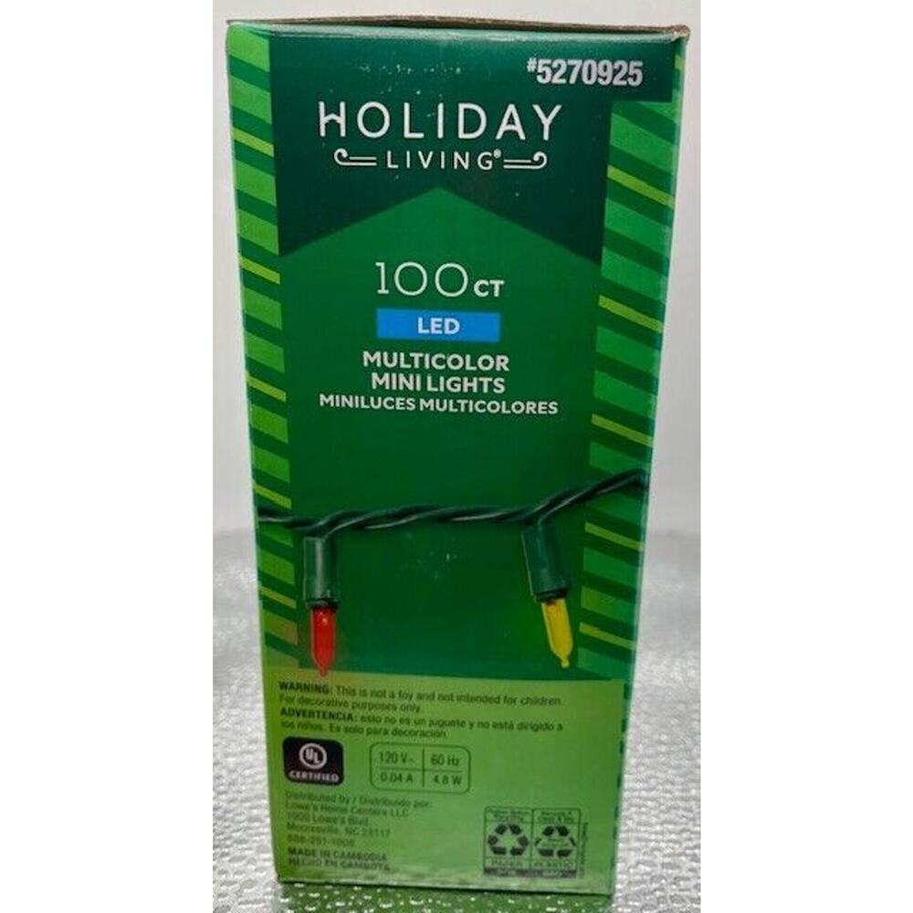 Holiday Living 100ct Multicolor 24 ft LED Mini String Lights For Indoor/Outdoor - Picture 2 of 5